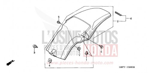GARDE-BOUE ARRIERE CR80RB1 de 2001
